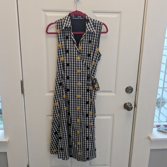 Anthropologie Eva Franco Gingham Wrap Dress - Picture 1 of 6